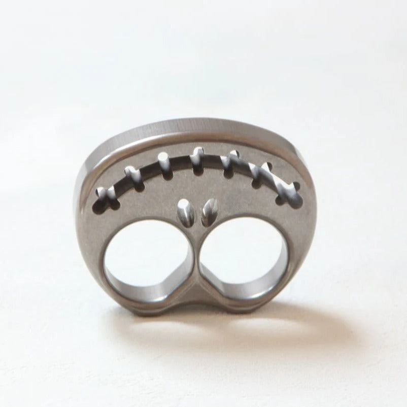 TC4 Titanium Solid Pumpkin Knuckle Duster - Self-Defense Tool