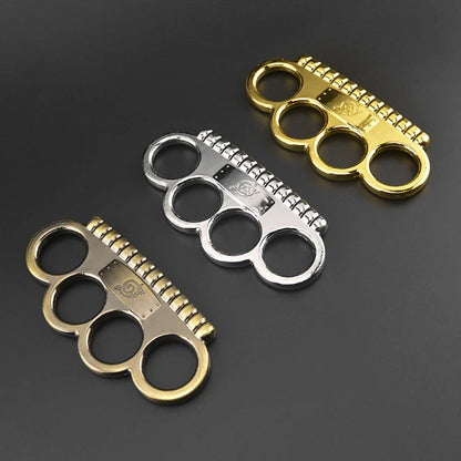 Ninja Solid Brass Knuckles Duster - Self-Defense EDC Tool