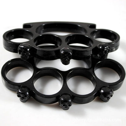 SkullGuard: Metal Brass Knuckle Duster & Four-Finger Sleeve