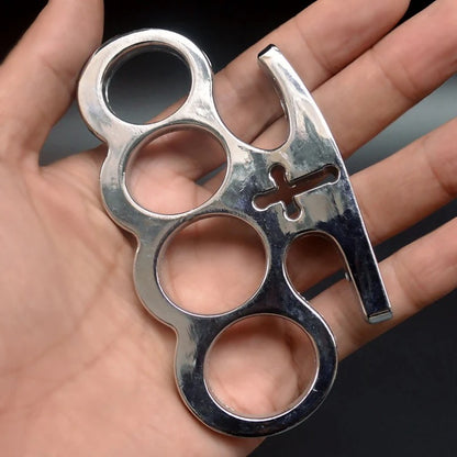 RingGuard: Brass Knuckles Duster, 4-Finger Combat & EDC Tool