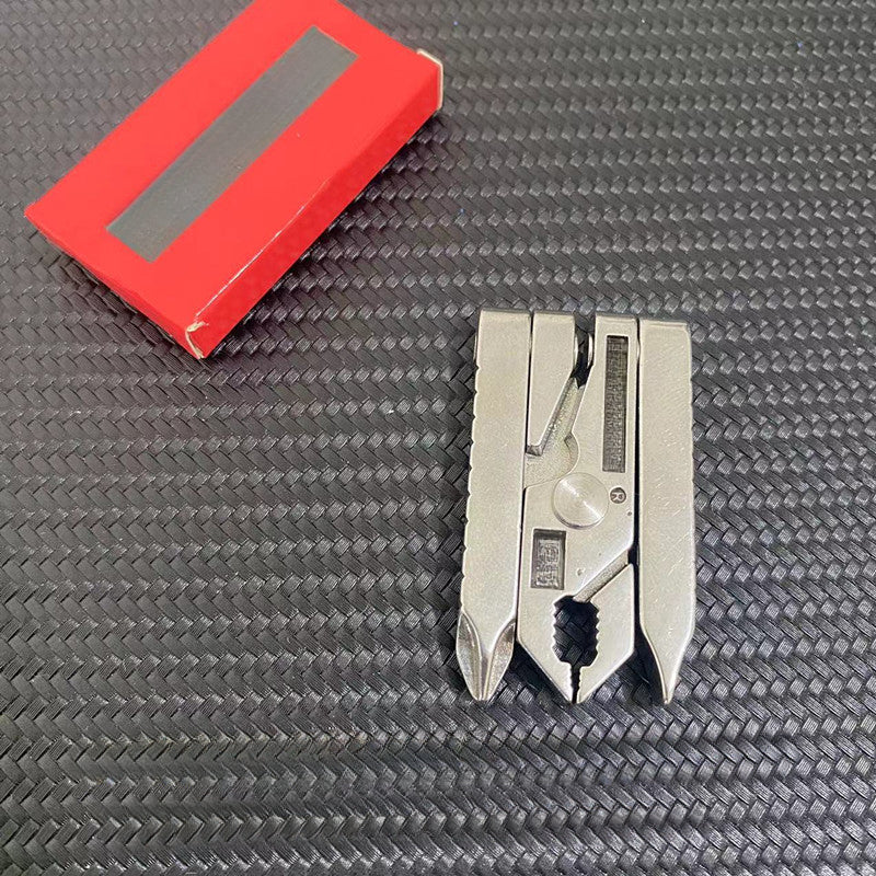 Stainless Steel Multi-Tool Folio with Keychain