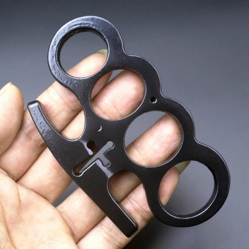 RingGuard: Brass Knuckles Duster, 4-Finger Combat & EDC Tool