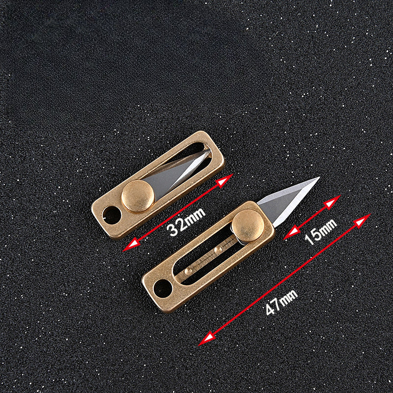 Titan Slide EDC: Mini Brass Utility Knife