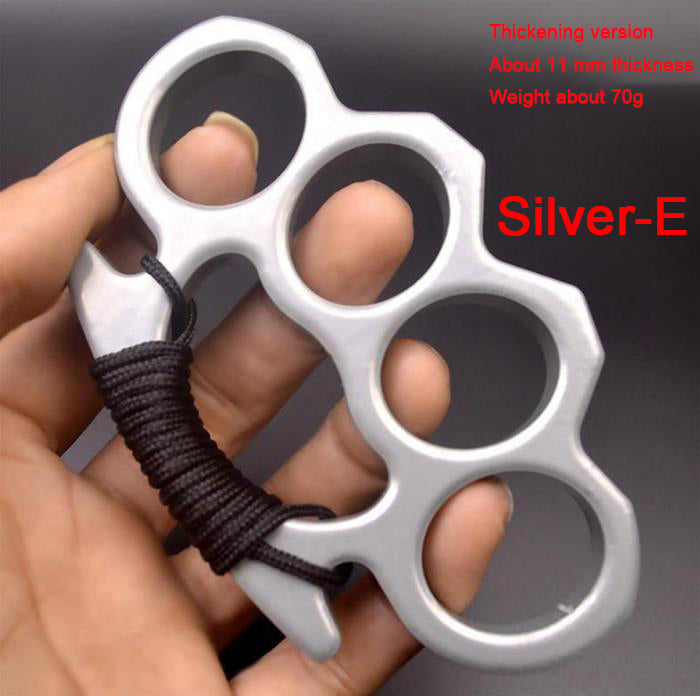 Thickened Metal Brass Knuckles Duster - Four Finger Defender