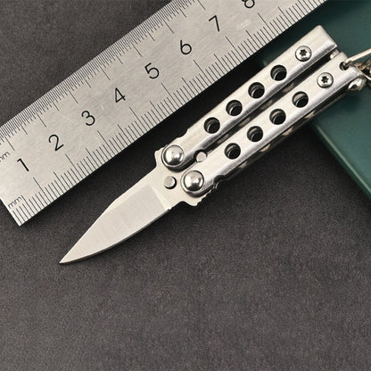 Mini Folding Training Knife Uncut Keychain Knife