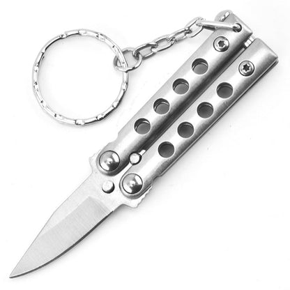 Mini Folding Training Knife Uncut Keychain Knife