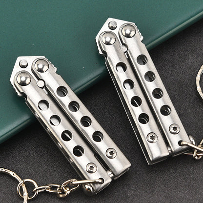 Mini Folding Training Knife Uncut Keychain Knife