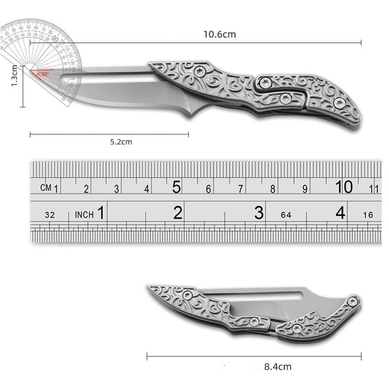 Mini Mechanical Folding Knife Sharp Transformable Pocket Knife