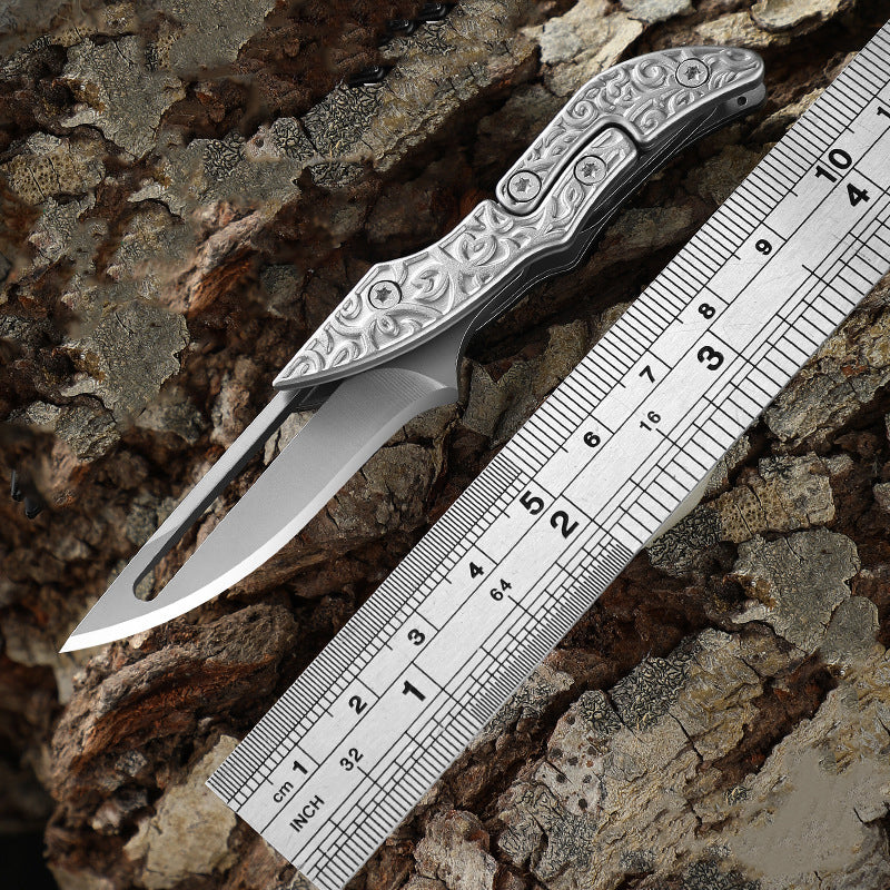 Mini Mechanical Folding Knife Sharp Transformable Pocket Knife