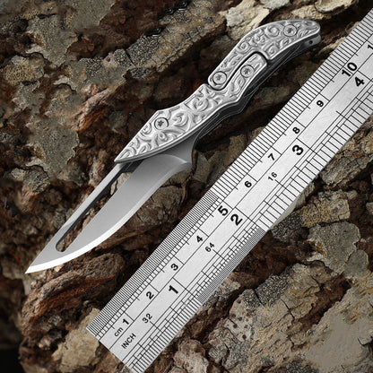 Mini Mechanical Folding Knife Sharp Transformable Pocket Knife