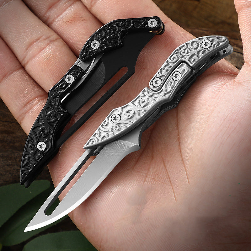 Mini Mechanical Folding Knife Sharp Transformable Pocket Knife