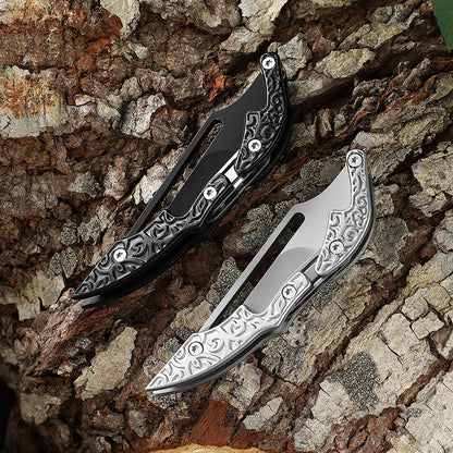 Mini Mechanical Folding Knife Sharp Transformable Pocket Knife