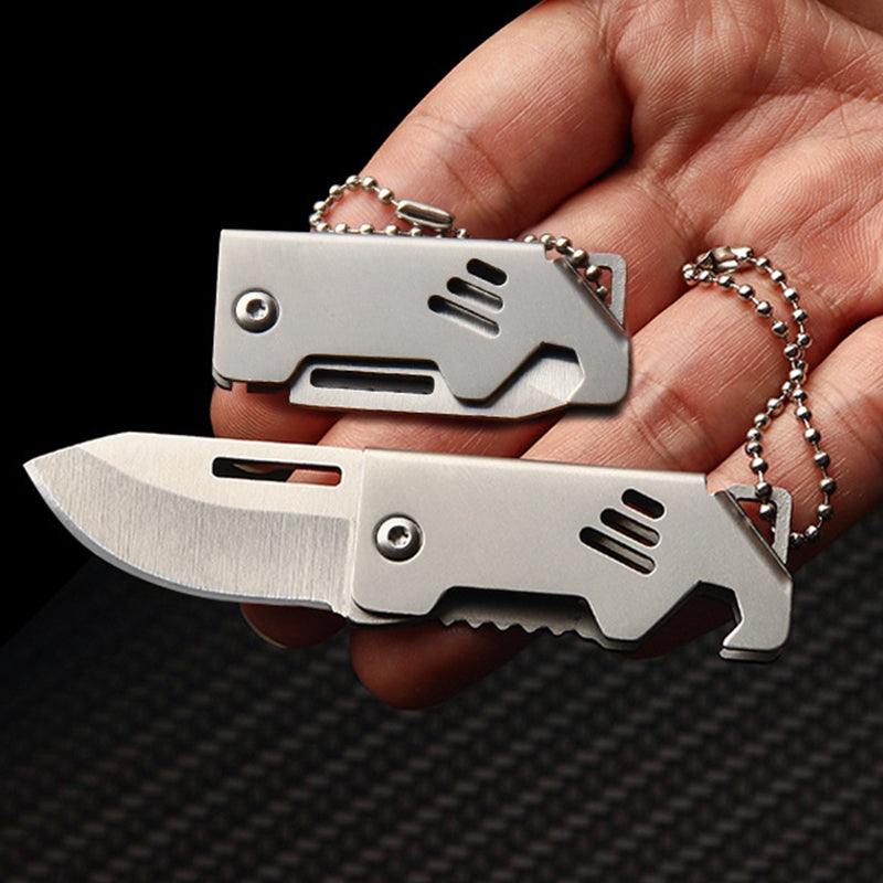 Mini Folding Knife Keychain Pendant Bottle Opener