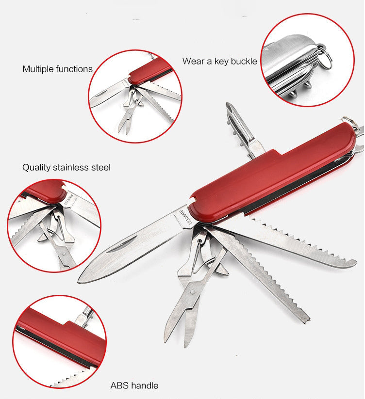 Multi-tool Folding Knife Saw Scissors Bottle Opener