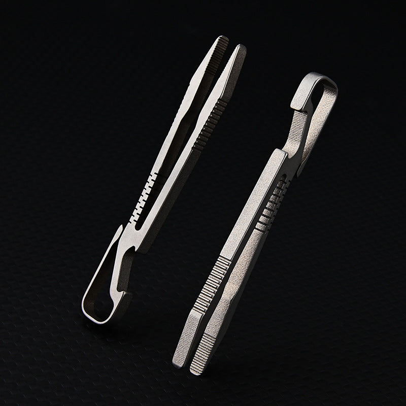 TC4 Titanium Mini Tweezer Keychain