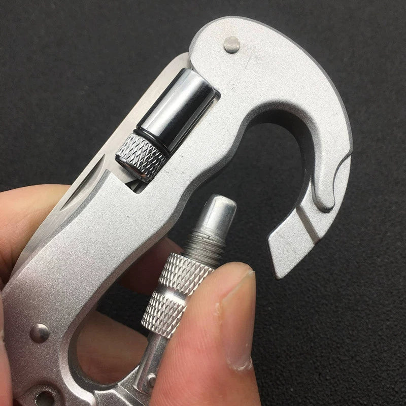 Outdoor Adventure Gear: D-Lock Multi-Tool with LED Knife