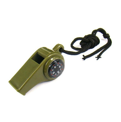 Outdoor Survival Whistle Compass Thermometer