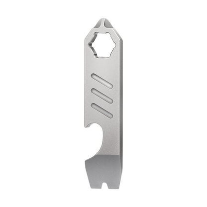 TC4 Titanium Pry Bar Mini Key Tag Outdoor Survival Multi Tool Bottle Opener