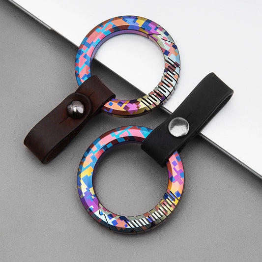 Titanium Mosaic Pattern Colorful Elite Keychain