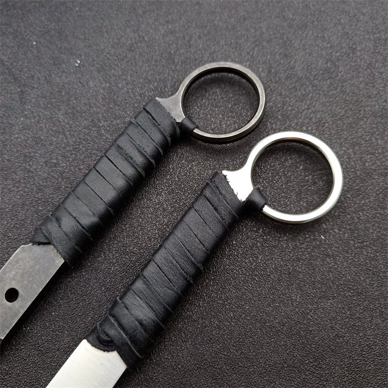 Silent Striker High-Hardness Outdoor Knife Ring Blade with K-Sheath