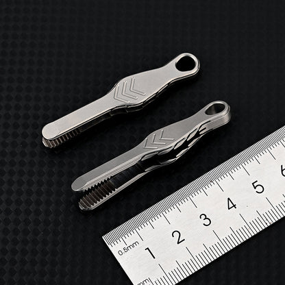 TC4 Titanium Mini Tweezer Keychain