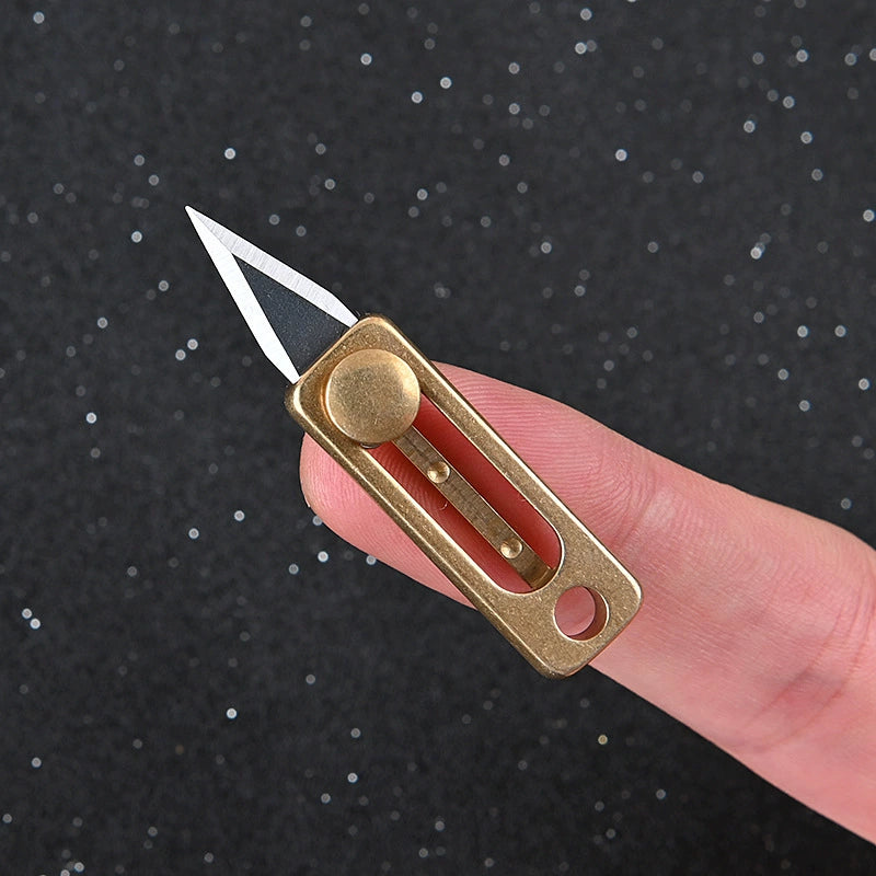 Titan Slide EDC: Mini Brass Utility Knife