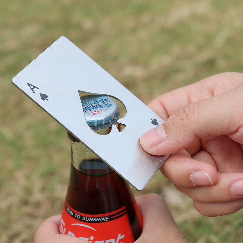 Steel Ace Card Opener: Home Bar Beer Lifter