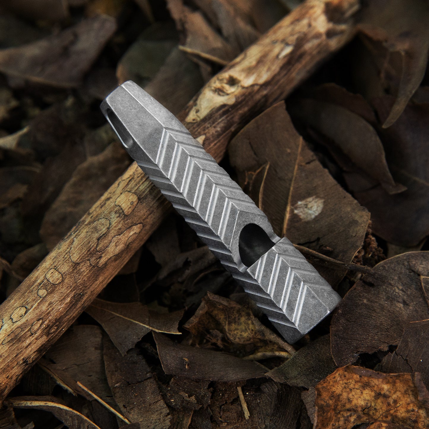 Titanium High-Pitch Survival Whistle Necklace