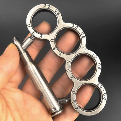 Multifunctional Metal Knuckle Duster - Four Finger Martial Arts Defense Tool