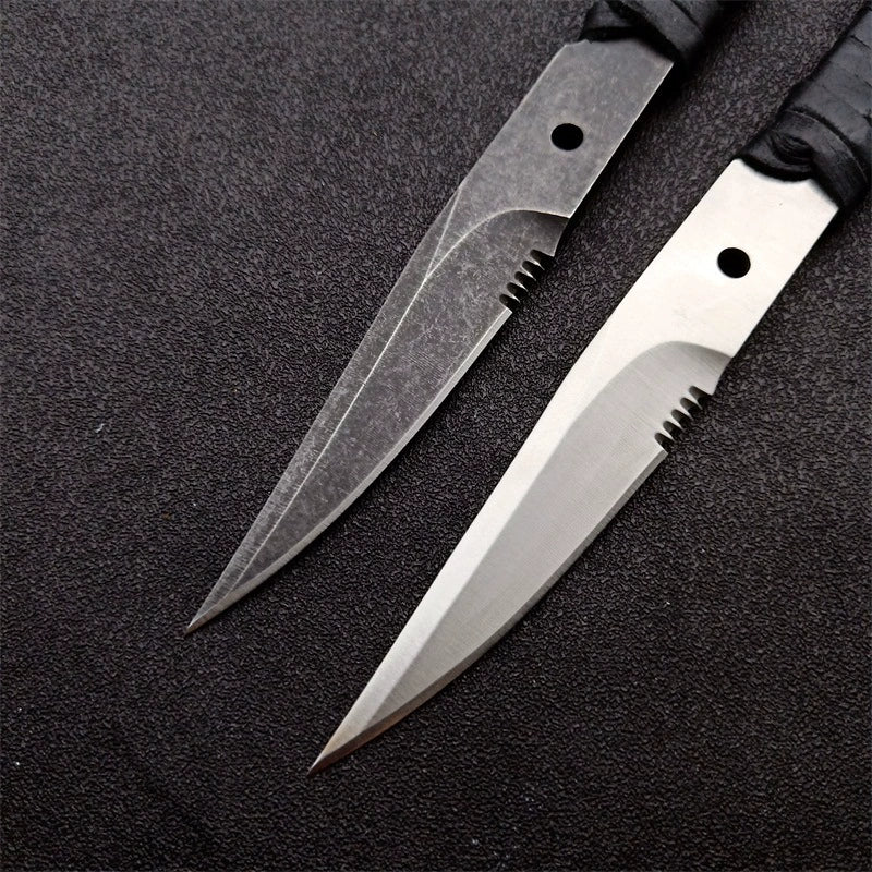 Silent Striker High-Hardness Outdoor Knife Ring Blade with K-Sheath