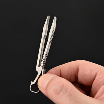 TC4 Titanium Mini Tweezer Keychain