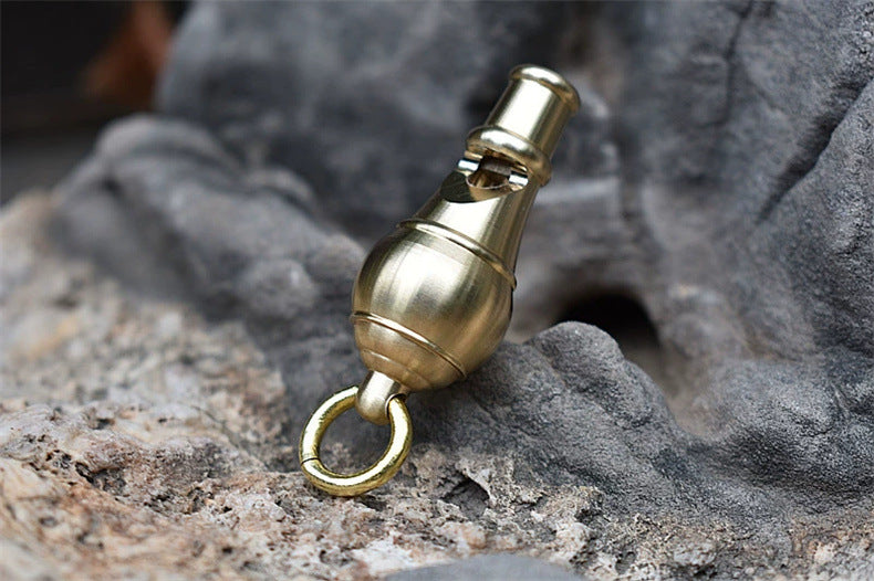 Brass Cannon Blast: High-Pitch Survival Whistle