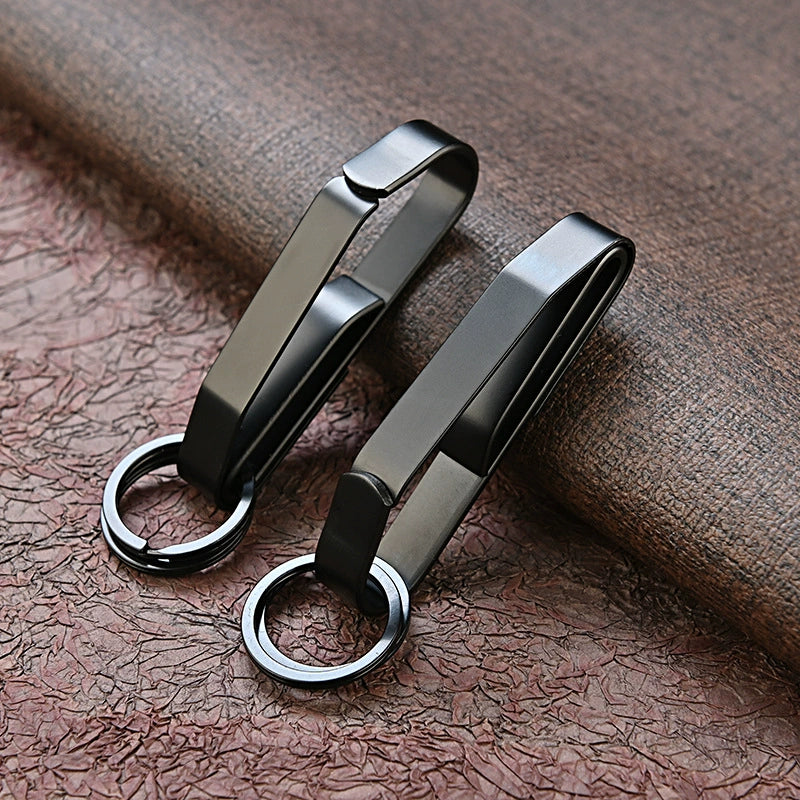 Black Steel BeltClip: Tactical Keychain for Men