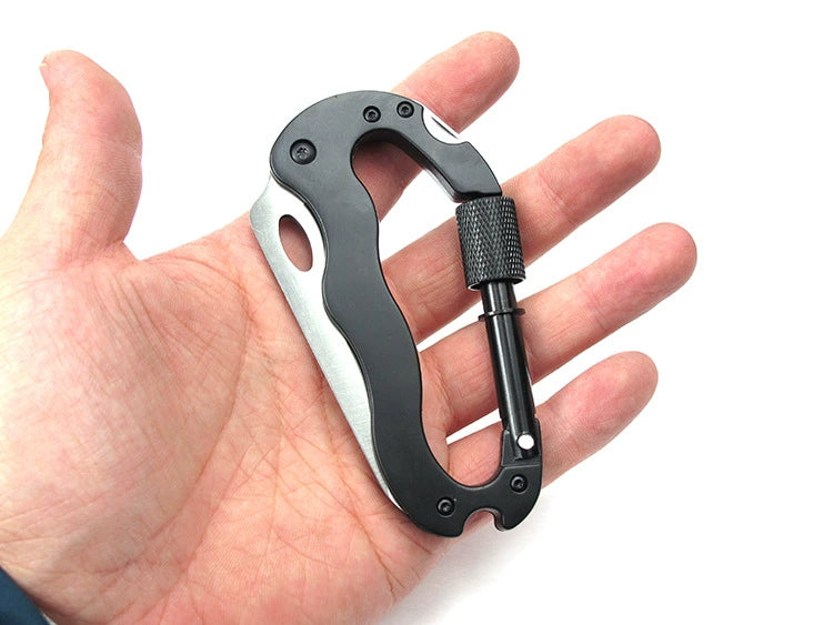 Aluminum Adventure Multi-Tool: D-Clip Climber Knife