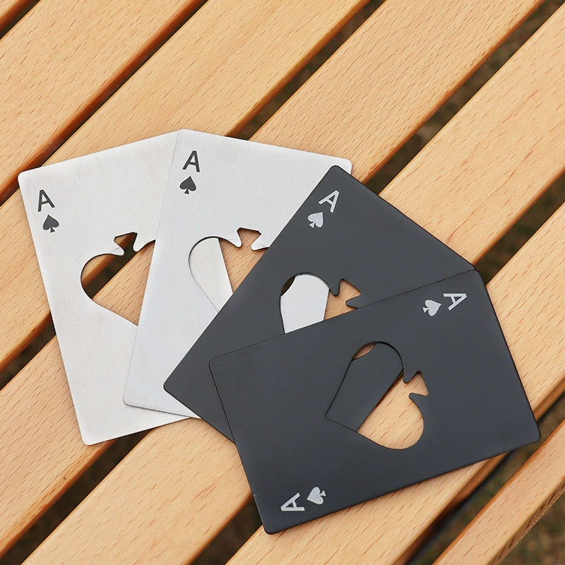 Steel Ace Card Opener: Home Bar Beer Lifter