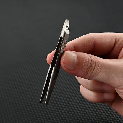 TC4 Titanium Mini Tweezer Keychain