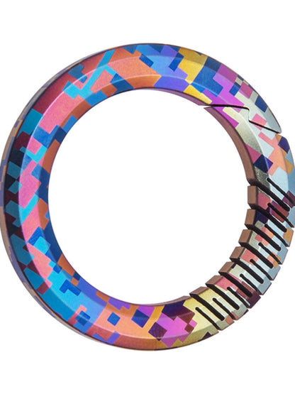 Titanium Mosaic Pattern Colorful Elite Keychain