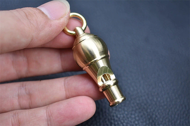 Brass Cannon Blast: High-Pitch Survival Whistle