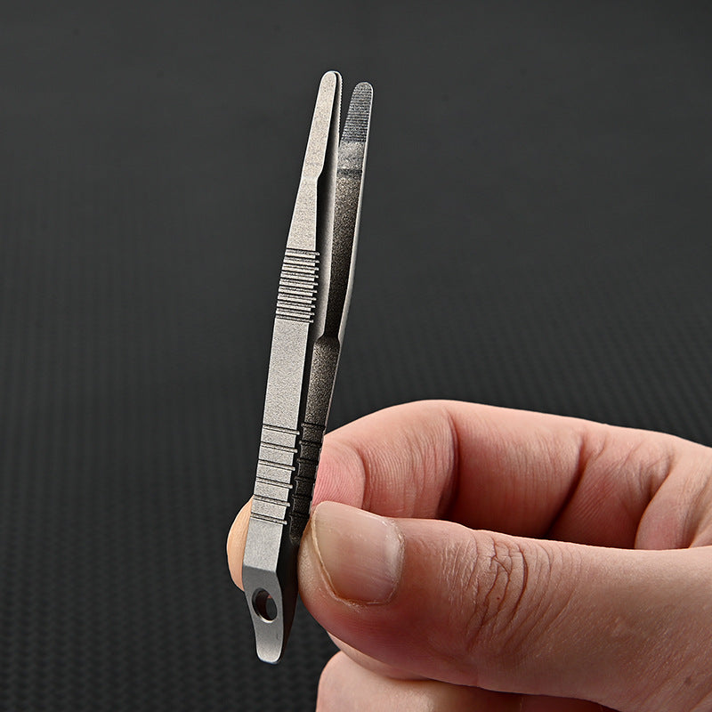 TC4 Titanium Mini Tweezer Keychain