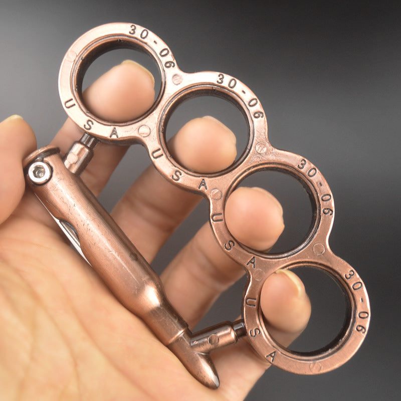 Multifunctional Metal Knuckle Duster - Four Finger Martial Arts Defense Tool