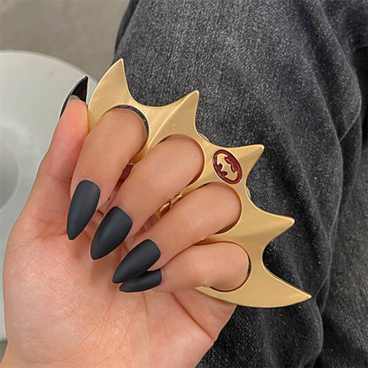 Gothic Bat Fighter Knuckle Duster Ring