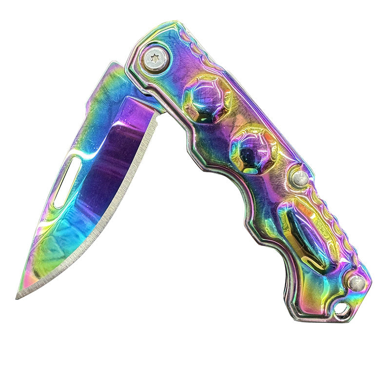 Mini Colorful Titanium Folding Survival Knife