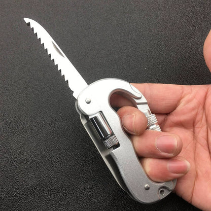 Outdoor Adventure Gear: D-Lock Multi-Tool with LED Knife