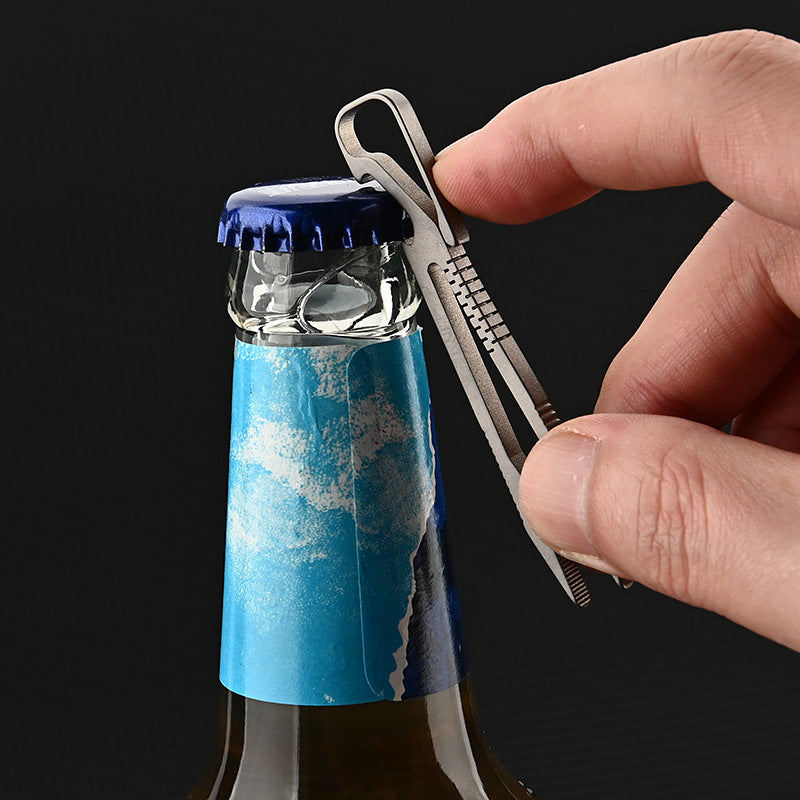 TC4 Titanium Mini Tweezer Keychain