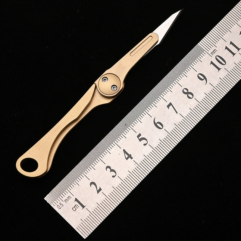 Brass 59 Copper Mini Blade Folding Utility Knife