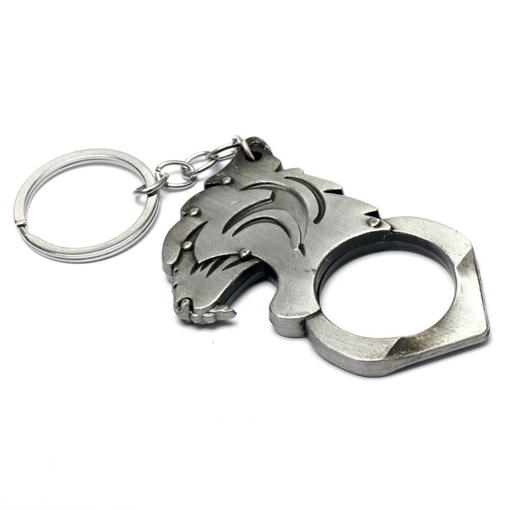 Tiger Head Self-Defense Keychain Knuckle Duster Tool