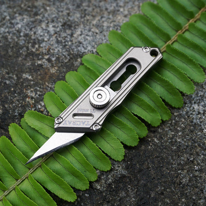 Mini Brass & Titanium Utility Blade Knife