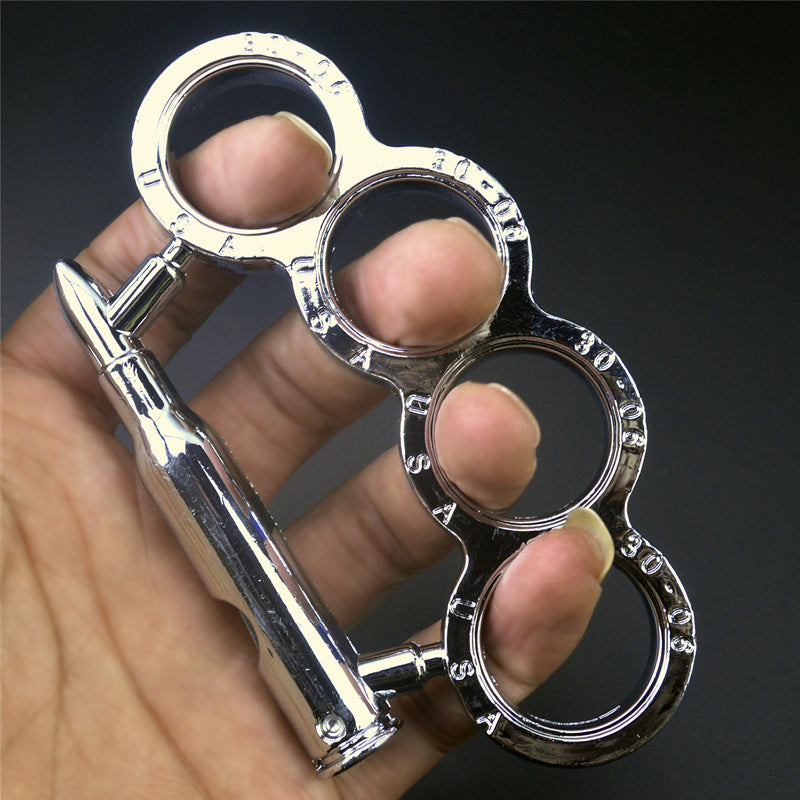 Multifunctional Metal Knuckle Duster - Four Finger Martial Arts Defense Tool