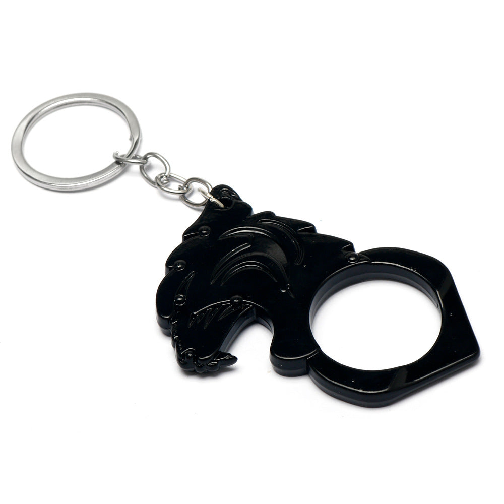 Tiger Head Self-Defense Keychain Knuckle Duster Tool