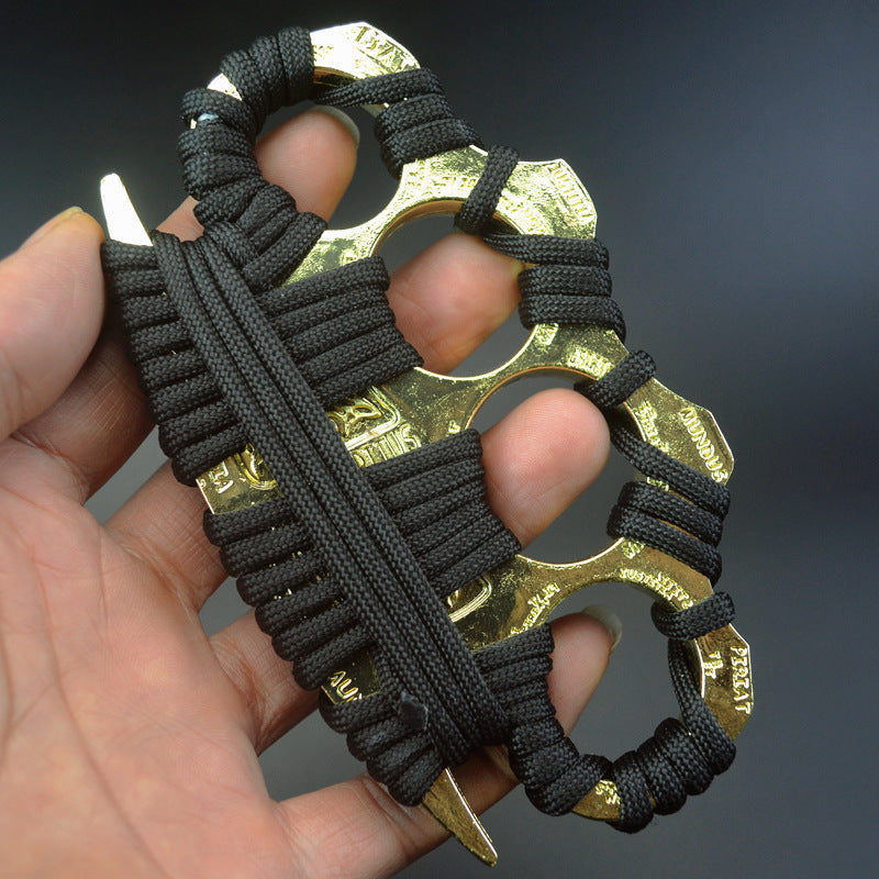 Sleek Self-Defense EDC Tool: Solid Brass Knuckles Duster